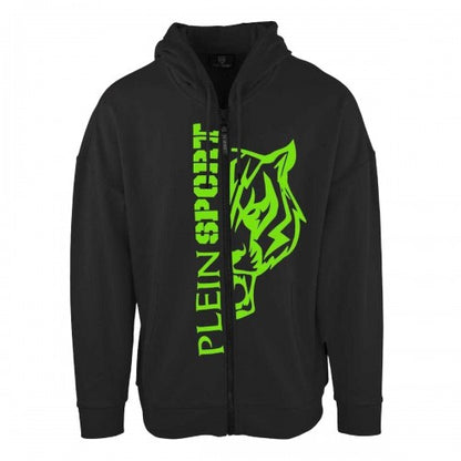 Front - Plein Sport Mens Large Logo Full Zip Hoodie
