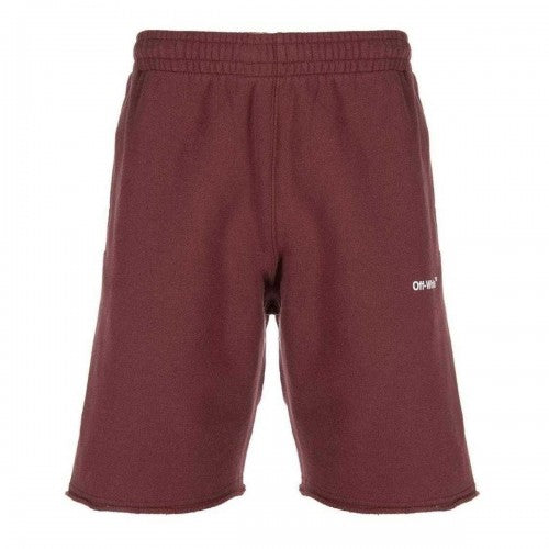 Front - Off White Unisex Adult Helvetica Sweat Shorts