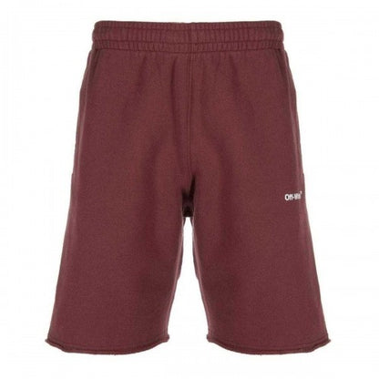 Front - Off White Unisex Adult Helvetica Sweat Shorts