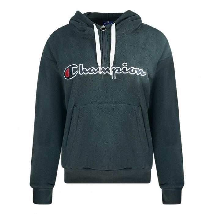 Front - Champion Mens Script Fleece Logo Hoodie