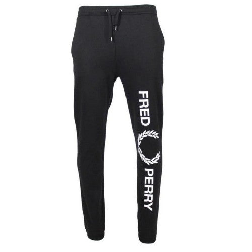 Front - Fred Perry Mens Large Logo Jogging Bottoms