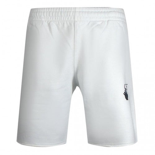 Front - Off-White Unisex Adult Caravaggio Arrow Sweat Shorts