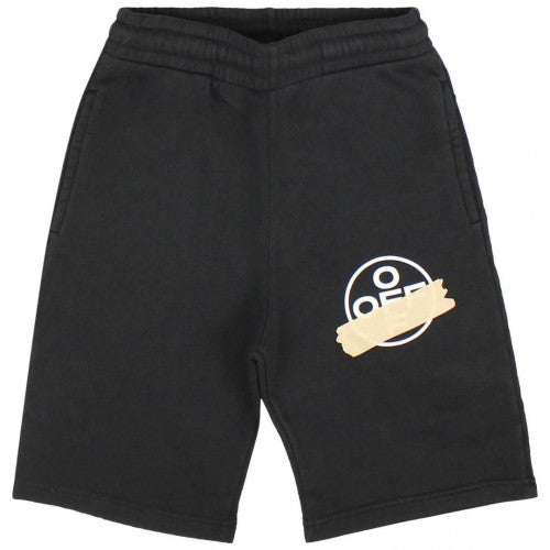Front - Off White Unisex Adult Arrow Logo Sweat Shorts