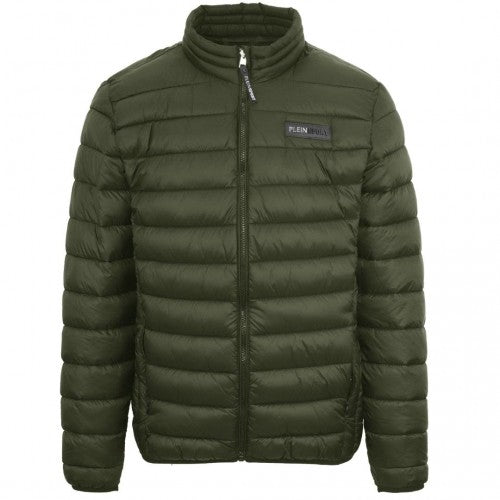 Front - Plein Sport Mens Patch Logo Padded Jacket