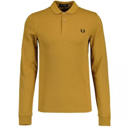 Front - Fred Perry Mens Plain Long-Sleeved Polo Shirt