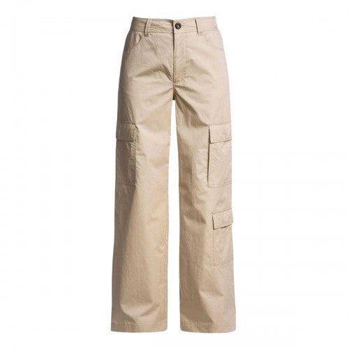 Front - Parajumpers Womens/Ladies Sun Kissed Wide Leg Cargo Trousers