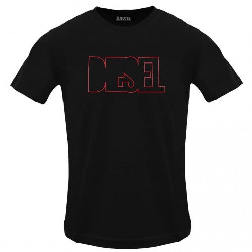 Front - Diesel Mens Logo Outline T-Shirt