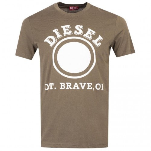 Front - Diesel Mens 1976 Varsity Logo T-Shirt