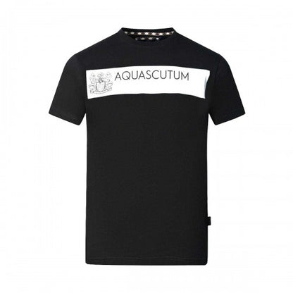 Front - Aquascutum Mens Block Logo T-Shirt