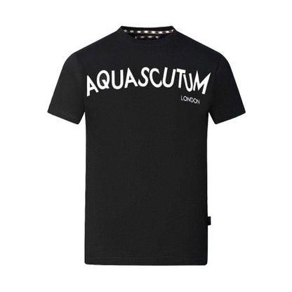 Front - Aquascutum Mens Distorted Logo T-Shirt