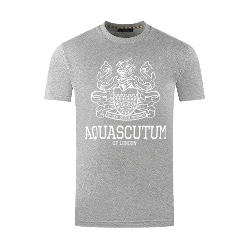 Front - Aquascutum Mens London Aldis Bold Logo T-Shirt