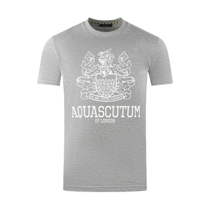 Front - Aquascutum Mens London Aldis Bold Logo T-Shirt