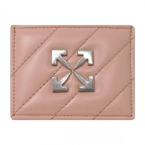 Front - Off-White Jackhammer Logo Leather Card Holder
