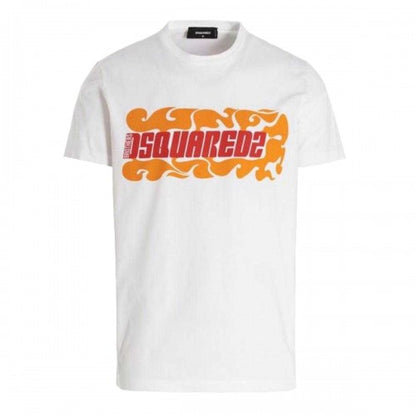 Front - DSquared2 Unisex Adult Flame Logo T-Shirt