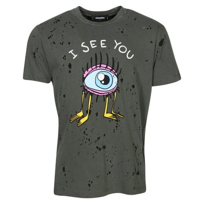 Front - DSquared2 Unisex Adult I See You Logo T-Shirt