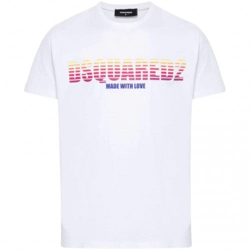 Front - DSquared2 Unisex Adult Made With Love Logo Cool Fit T-Shirt