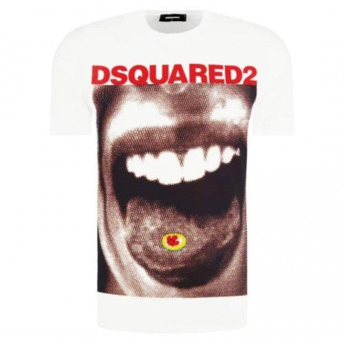 Front - DSquared2 Unisex Adult Mouth T-Shirt