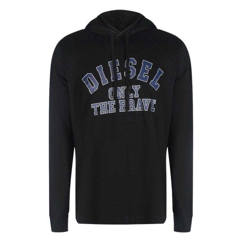 Front - Diesel Mens Only The Brave Logo Hooded T-Shirt