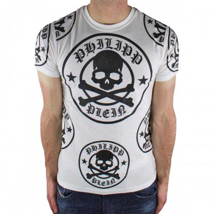 Front - Philipp Plein Mens Multi Logo T-Shirt