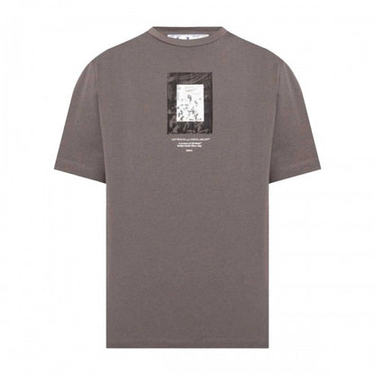 Front - Off-White Unisex Adult Paint Logo Slim T-Shirt