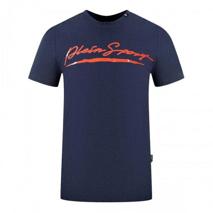 Front - Plein Sport Mens Signature Branded T-Shirt