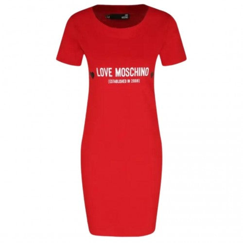 Front - Love Moschino Womens/Ladies Logo T-Shirt Dress