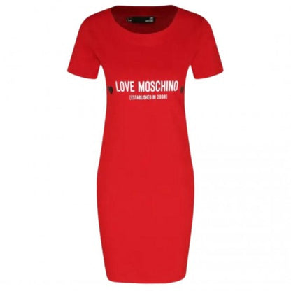 Front - Love Moschino Womens/Ladies Logo T-Shirt Dress