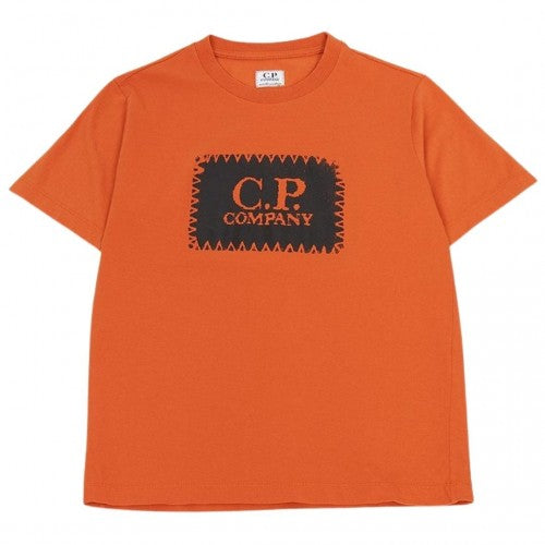 Front - C.P. Company Childrens/Kids Patch Logo T-Shirt