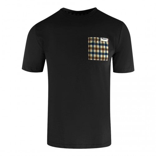 Front - Aquascutum Mens Active Checked Pocket T-Shirt