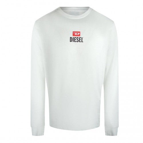 Front - Diesel Unisex Adult New D Logo Long-Sleeved T-Shirt