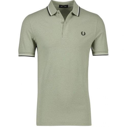 Front - Fred Perry Mens Double Tipped Collar Polo Shirt