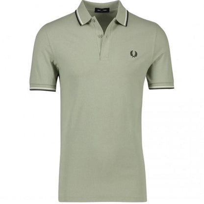 Front - Fred Perry Mens Double Tipped Collar Polo Shirt