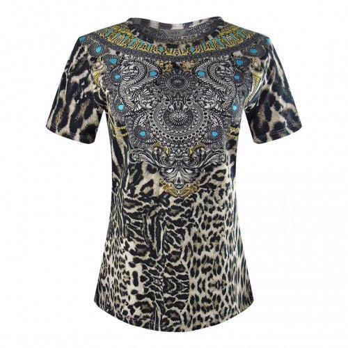 Front - Inoa Womens/Ladies Siberia 1927 Animal Print T-Shirt