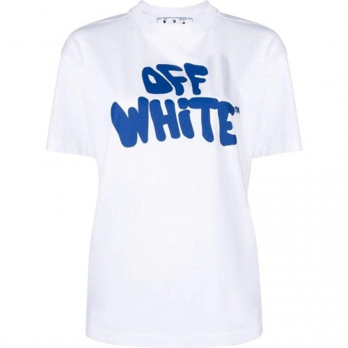 Front - Off-White Unisex Adult 70s Logo Casual T-Shirt