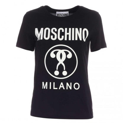 Front - Moschino Mens Double Question Mark T-Shirt