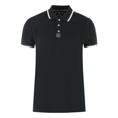 Front - Aquascutum Mens Tipped Branded Shoulder Polo Shirt