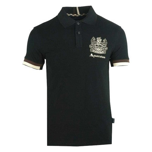 Front - Aquascutum Mens Aldis Crest Logo Polo Shirt