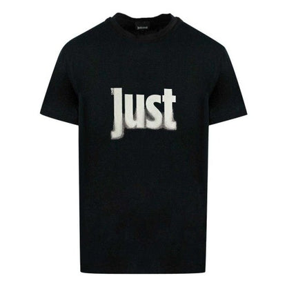 Front - Just Cavalli Mens Faded Logo T-Shirt
