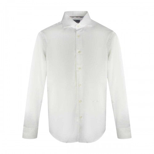 Front - Aquascutum Mens Plain Branded Long-Sleeved Shirt