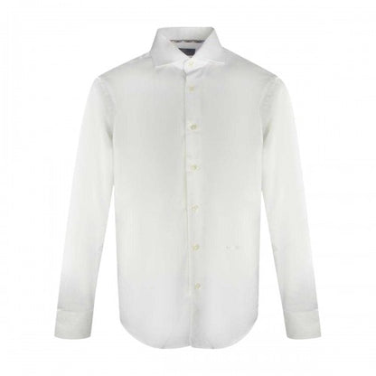 Front - Aquascutum Mens Plain Branded Long-Sleeved Shirt