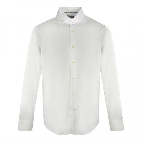 Front - Aquascutum Mens Plain Logo Long-Sleeved Shirt