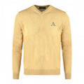 Front - Aquascutum Mens Logo V Neck Jumper