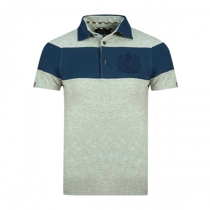Front - Aquascutum Mens Aldis Colour Block Logo Polo Shirt