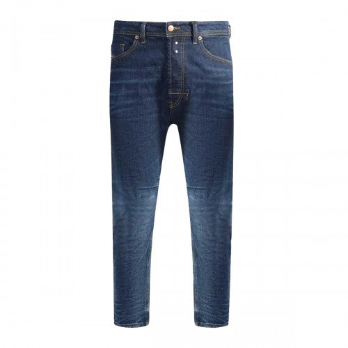 Front - Diesel Mens Narrot Leather Badge Jeans