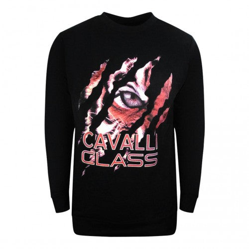 Front - Cavalli Class Unisex Adult Peeking Tiger Sweatshirt
