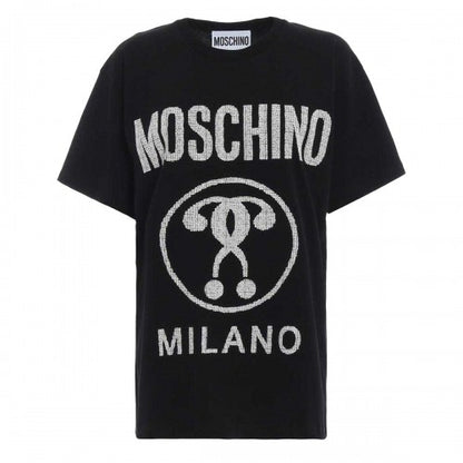 Front - Moschino Mens Question Mark Logo T-Shirt