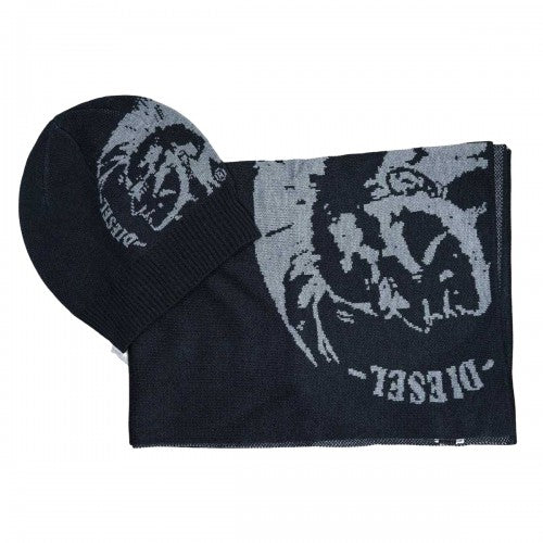 Front - Diesel Unisex Adult Acrylic Scarf & Beanie Set