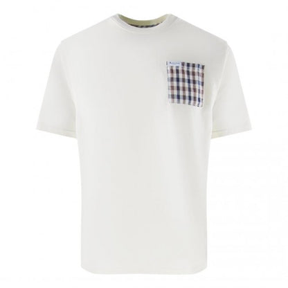 Front - Aquascutum Mens Active Club Check Pocket T-Shirt