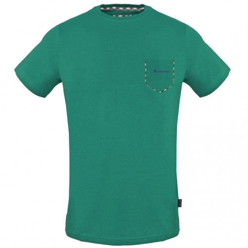 Front - Aquascutum Mens Check Pocket T-Shirt