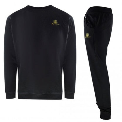 Front - Aquascutum Mens Crest Crew Neck Tracksuit Set